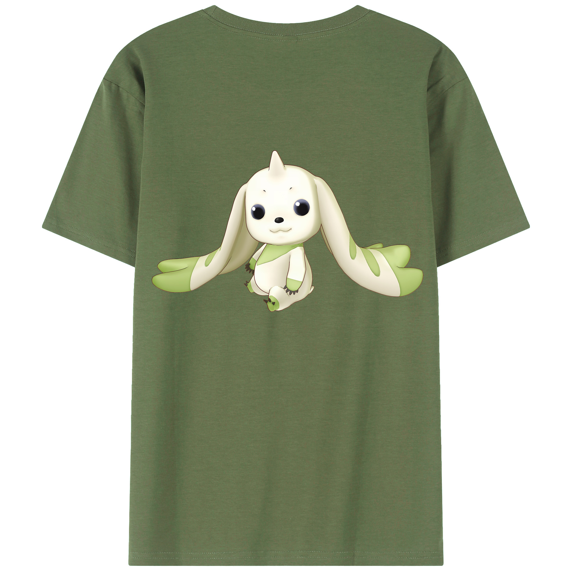 （画像用） Digimon デジタルモンスター/デジモン 綿100％ メンズ半袖Tシャツ（バックプリント） 通気性